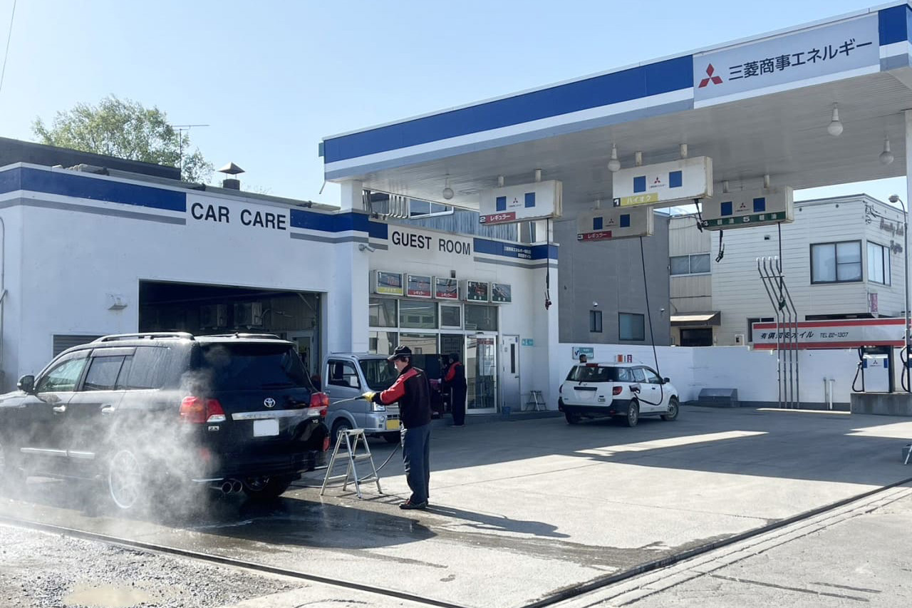 洗車している様子