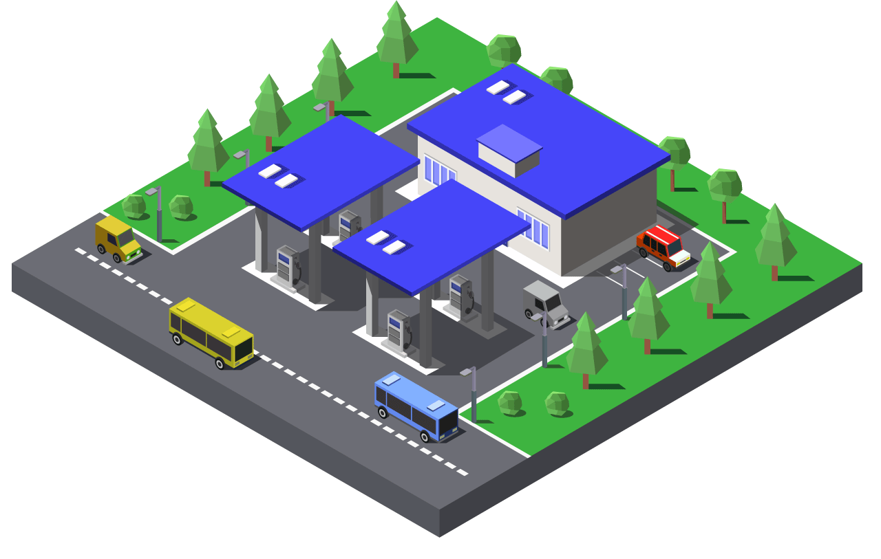 サービスステーションイラスト